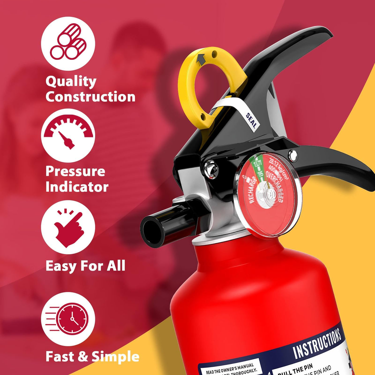 2.5 lb Dry Chemical Fire Extinguisher G8838