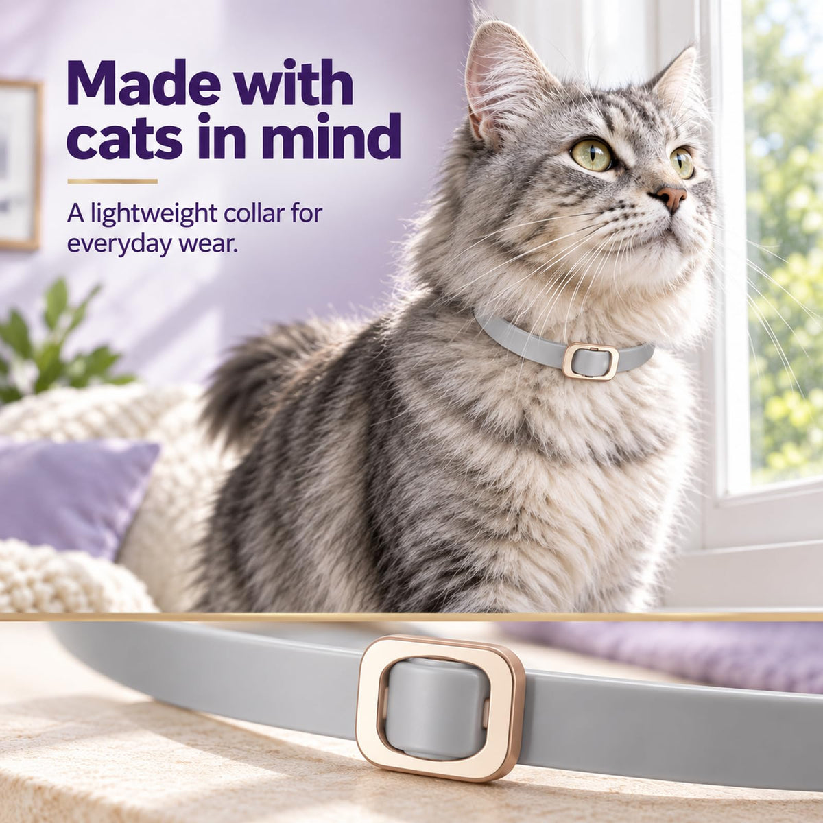 Flea and Tick Collar for Cats 4 Pack Gray S4084