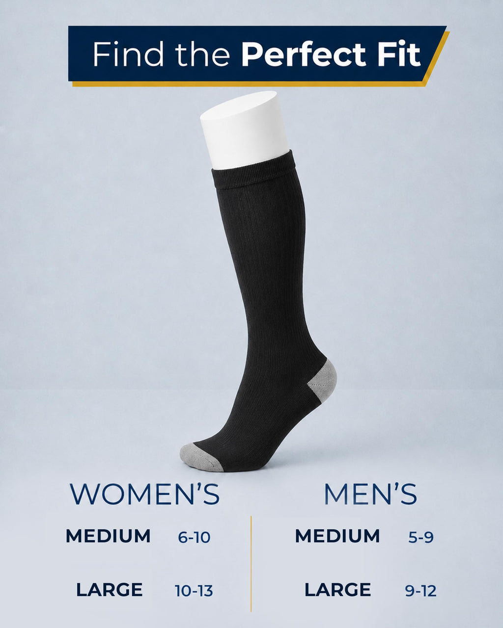 Bamboo Viscose 3 Pairs 8-15 mmhg Knee High Compression Socks S900