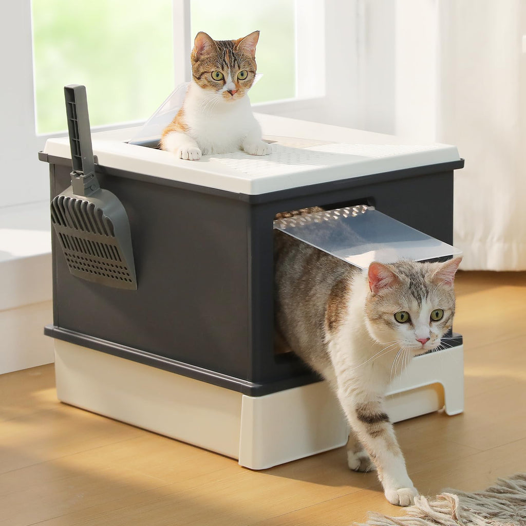Large Enclosed Drawer Cat Litter Box with Dual Entry Z166