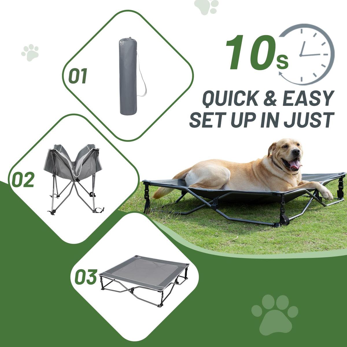 Elevated Cooling Dog Bed with Breathable Mesh G414278