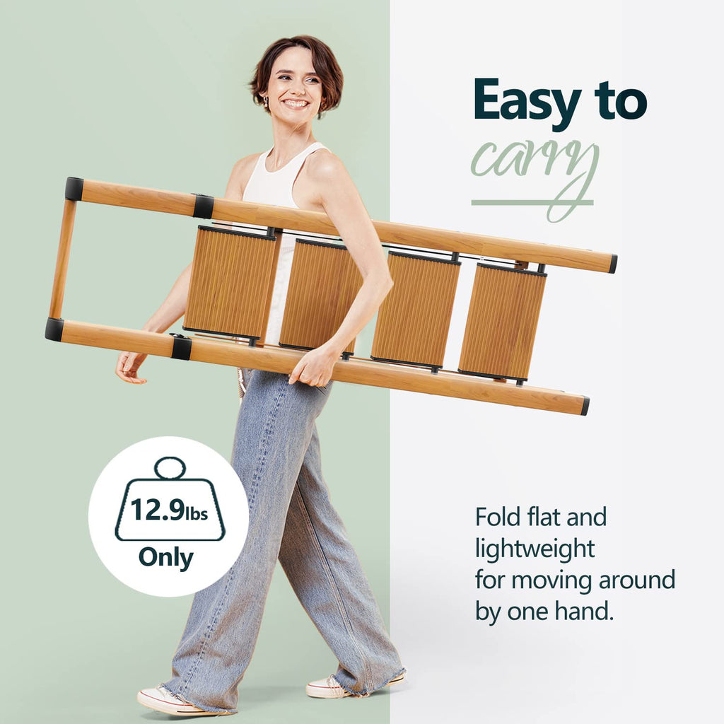 4 Step Ladders, 300lbs Load, 36'' Top Step, Wood Grain V877743
