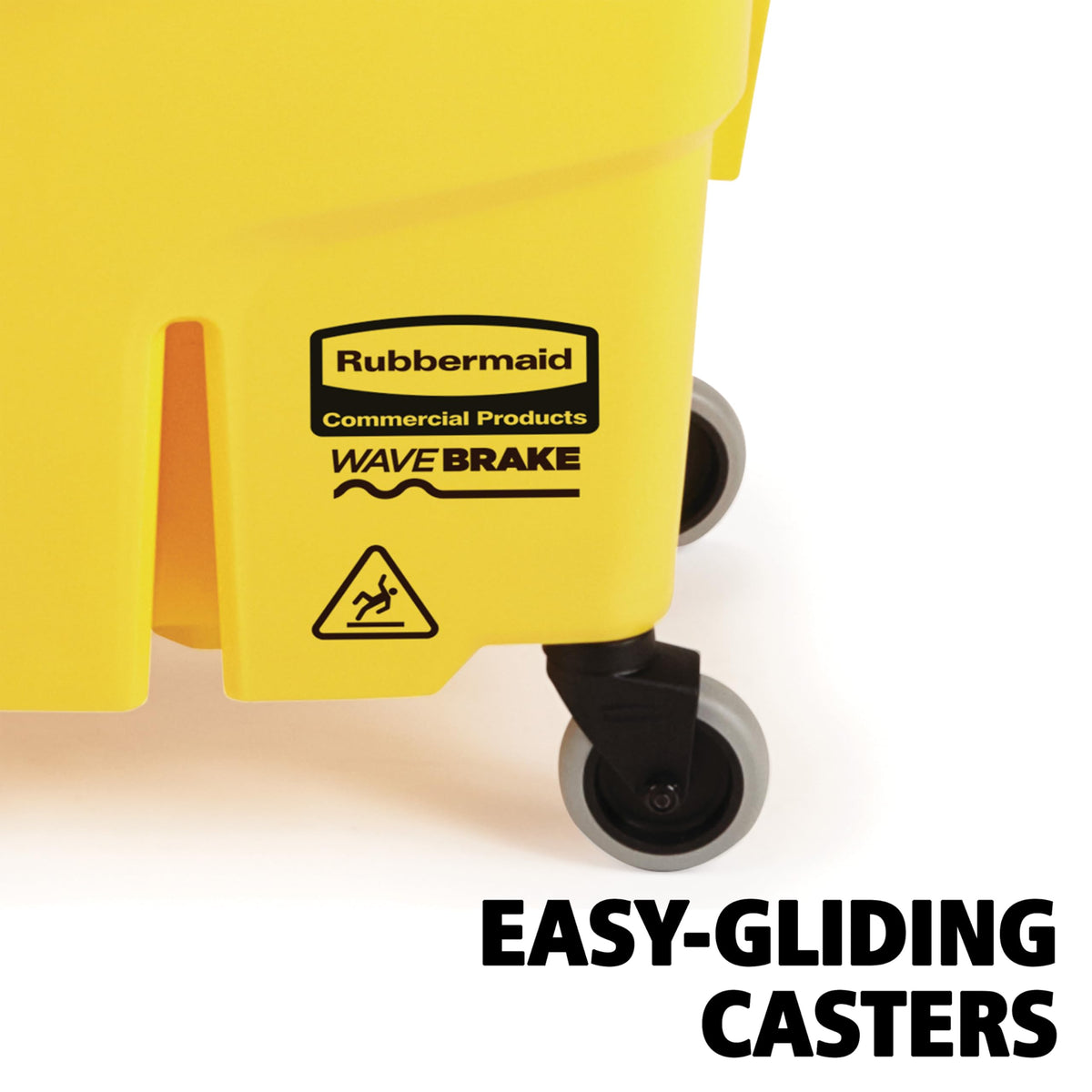 26 Qt. Side-Press Mop Bucket and Wringer Combo on Wheels, Yellow I7579