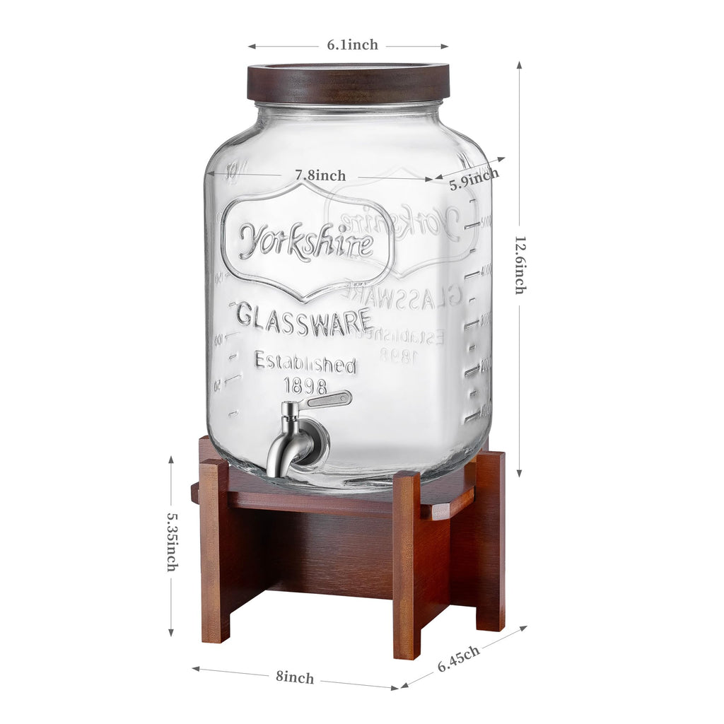2 Gallon Drink Dispenser with Stand and Lid V9027