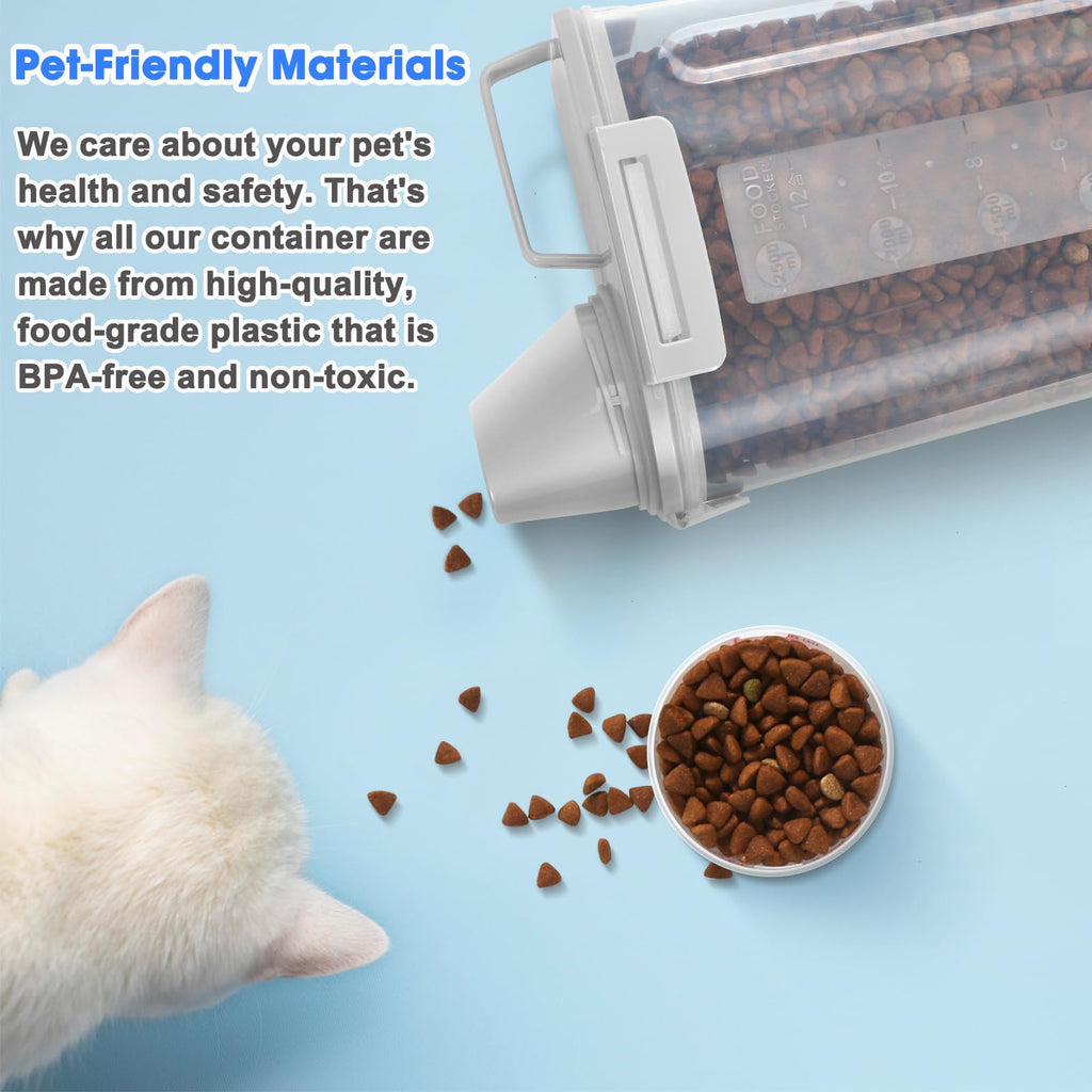 2 Pack Airtight Pet Food Storage Containers with Spout V159