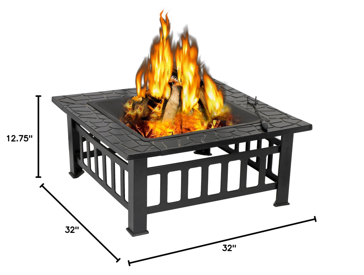 32 inch Outdoor Fire Pit with Grill O970