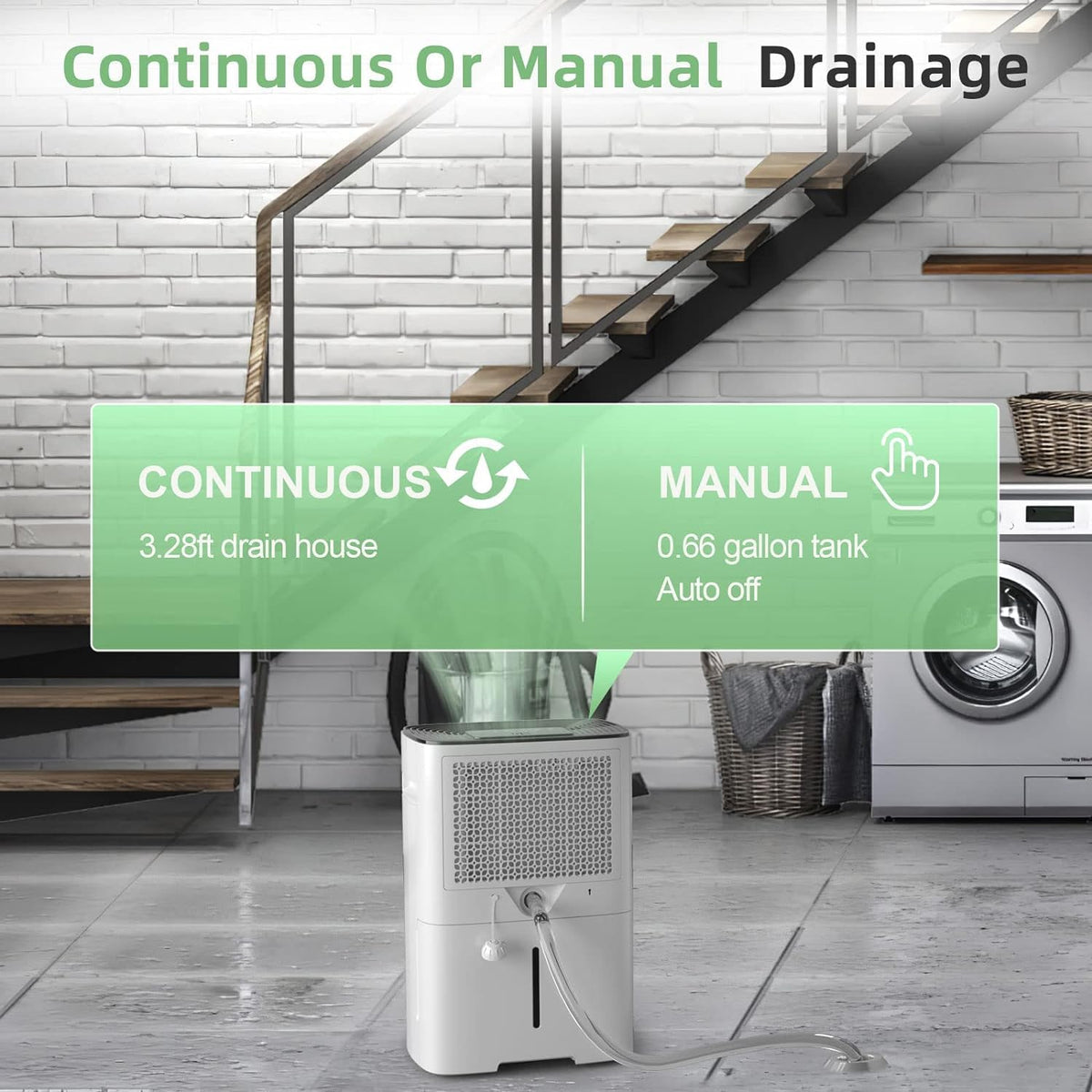 50 Pint Dehumidifier with Drain Hose & Auto Humidity Control H63459