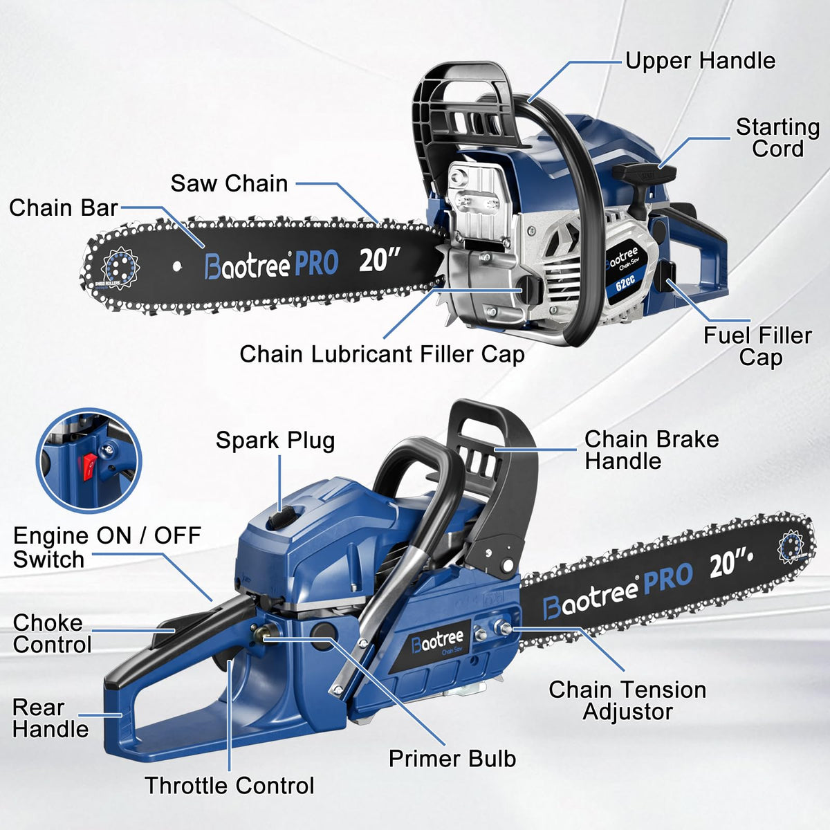 20 & 24 Inch Gas Chainsaw K1013