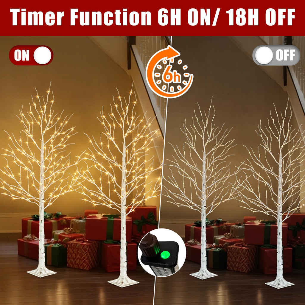 6ft Lighted Birch Tree E531