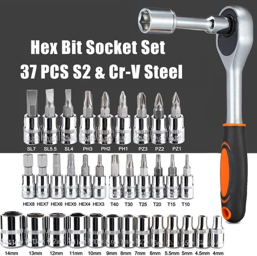 1/4 in. Drive Ratchet Socket Wrench Set J364