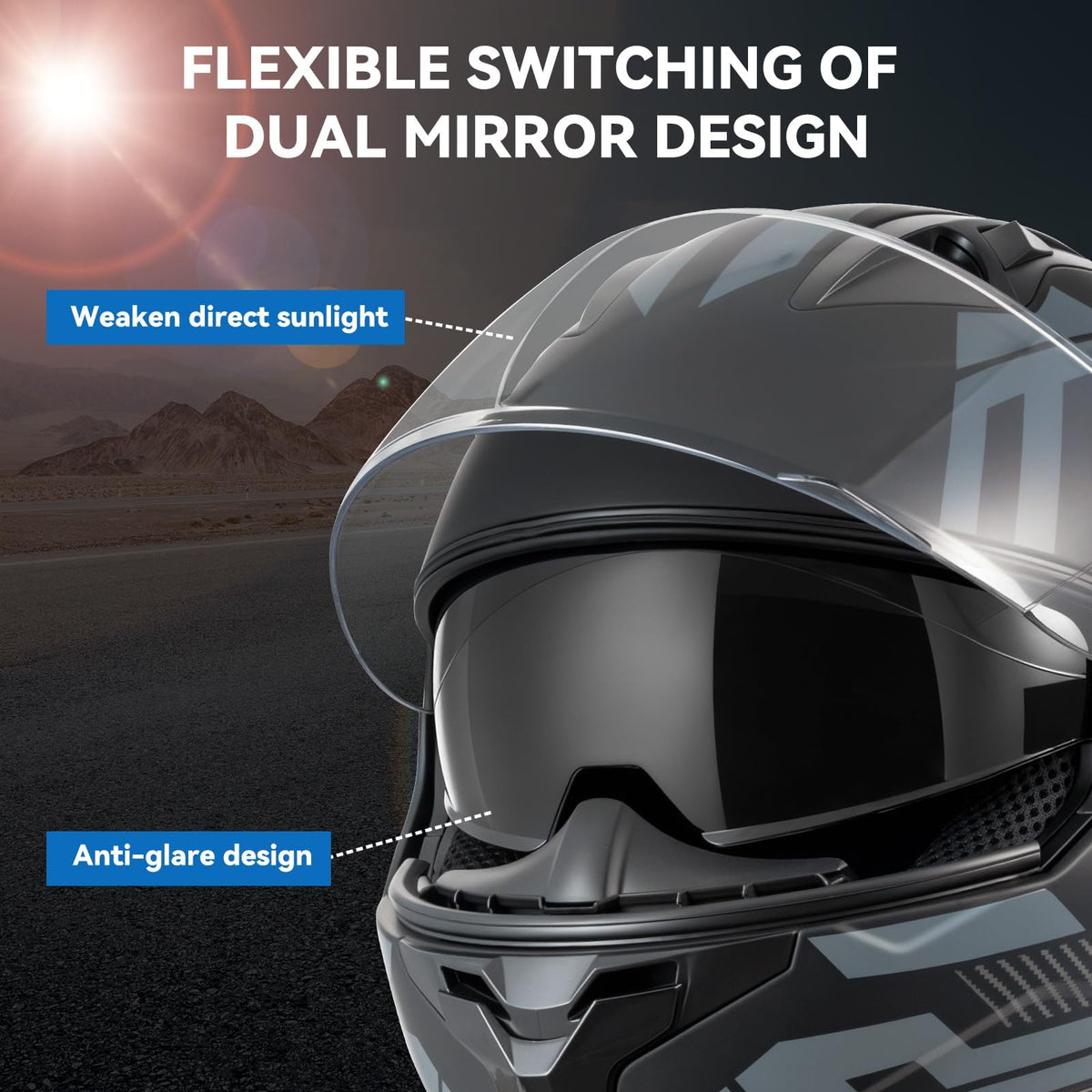 DOT Approved Modular Flip Up Motorcycle Helmet N163