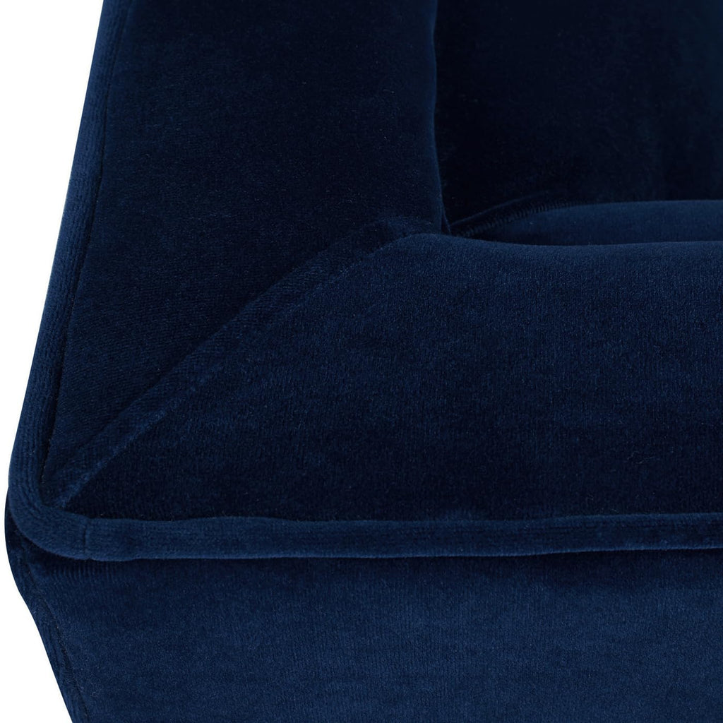 Navy Blue Velvet Tufted Sofa L257