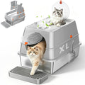 XL Stainless Steel Litter Box with Lid M200064
