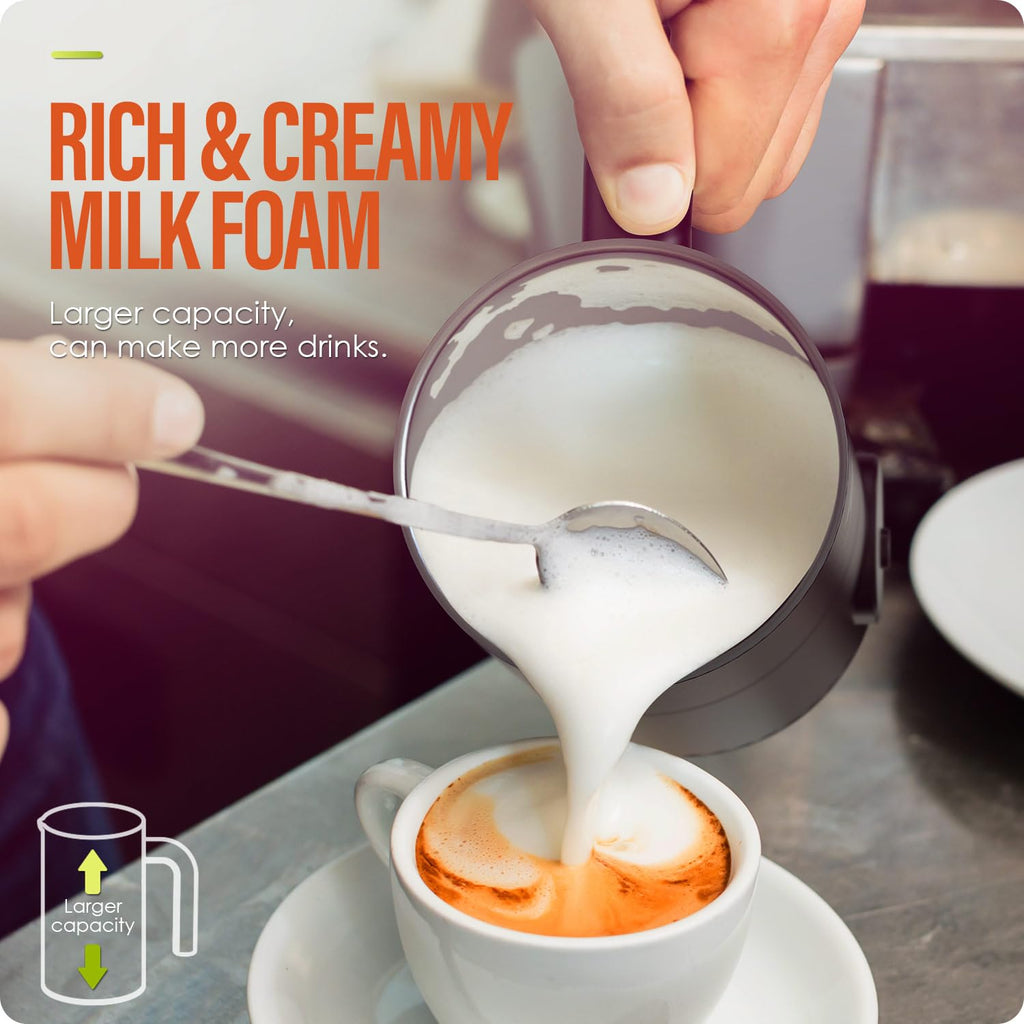 4 in 1 Automatic Milk Frother and Steamer 350ML Black J69108