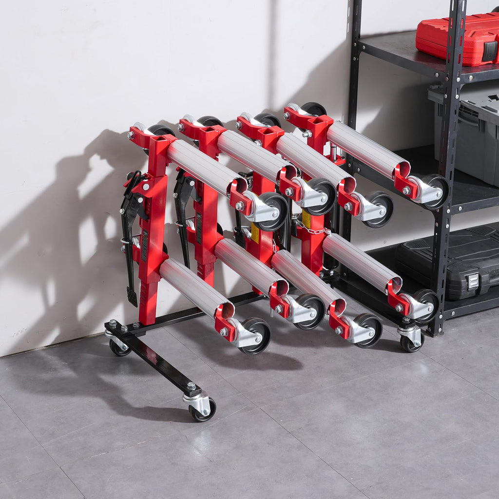 Car Dolly Rack with 360° Rotatable Wheels, 4-Dolly Capacity V147798