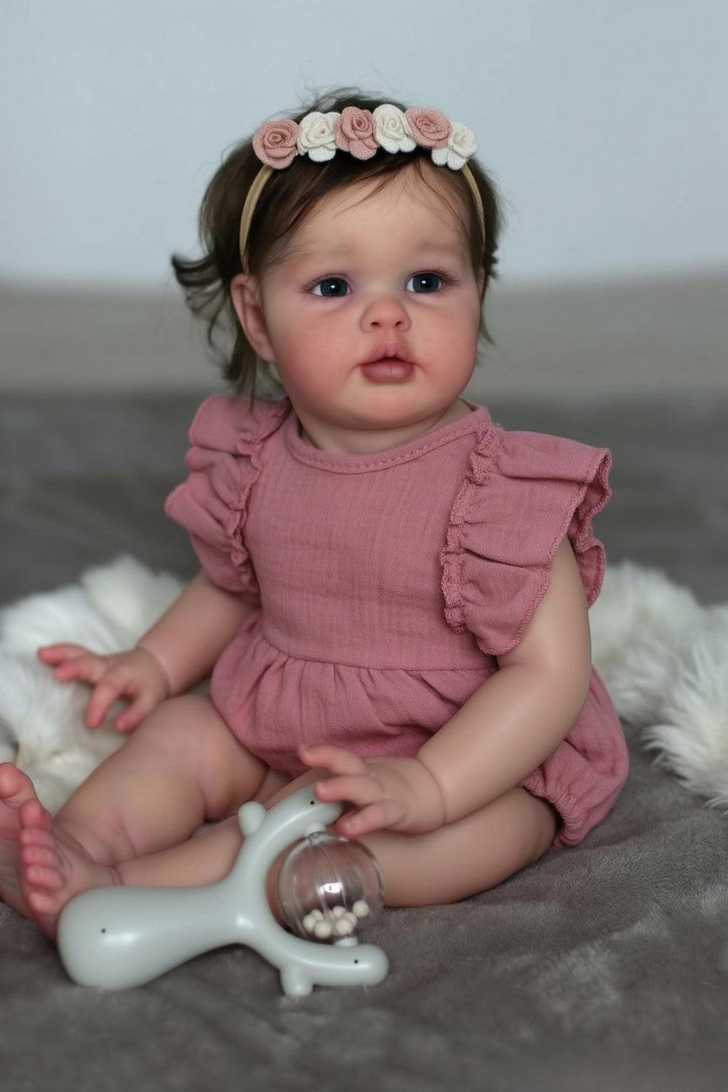 20 Inch Reborn Baby Dolls Girl with Curly Rooted Hair A305