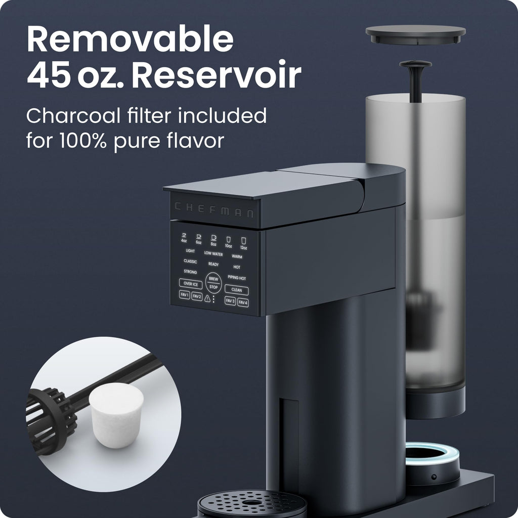 Single Serve Coffee Maker with Brew Strength Settings, 45 oz Removable Water Reservoir T767965