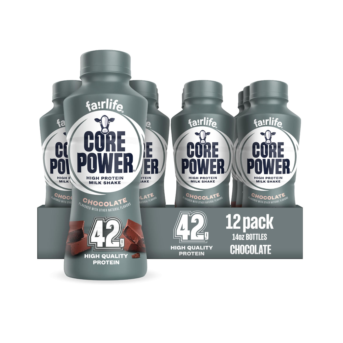 Chocolate High Protein Shake 42g 14oz 12 Pack U53991