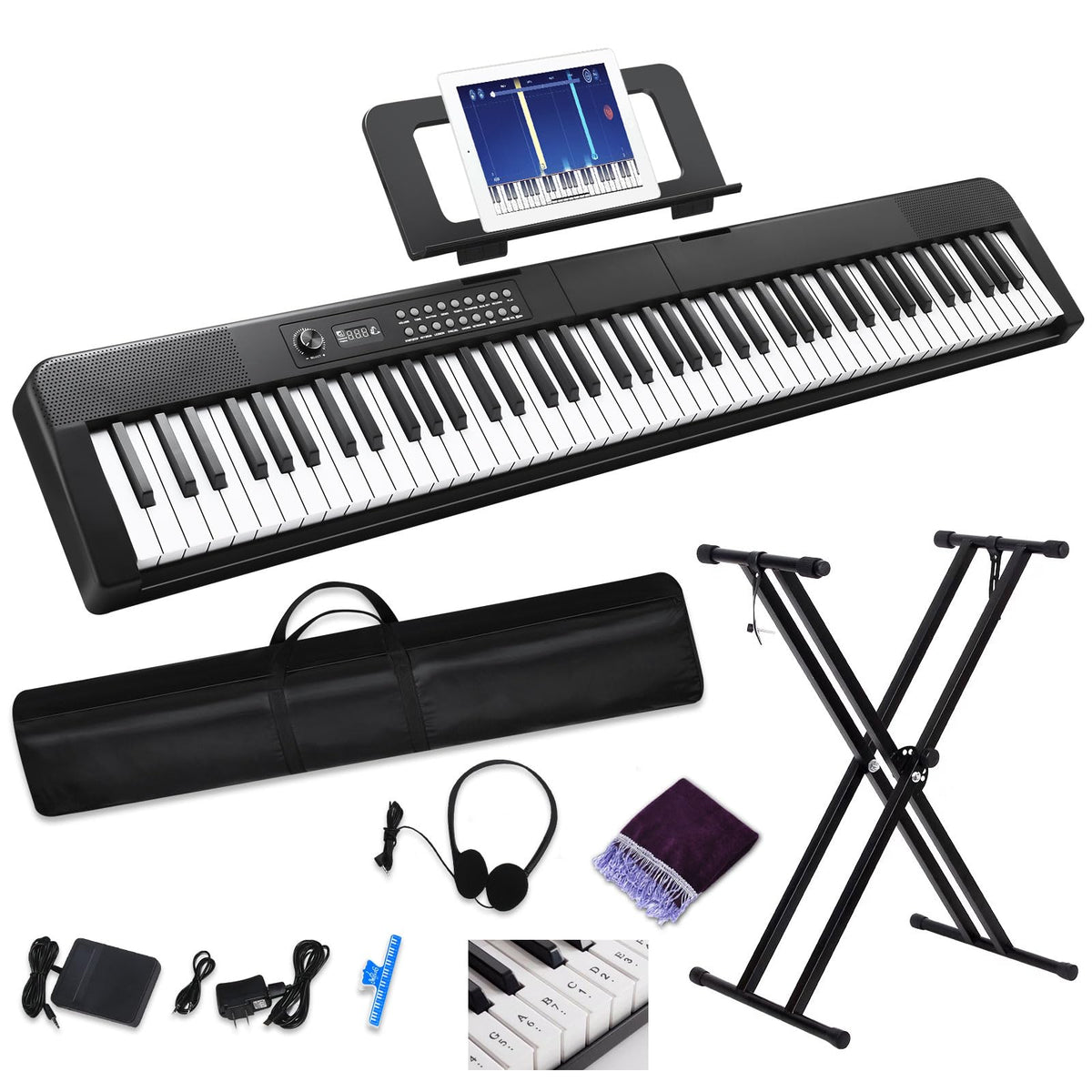 88 Key Electric Digital Piano with Semi Weighted Keys V947372