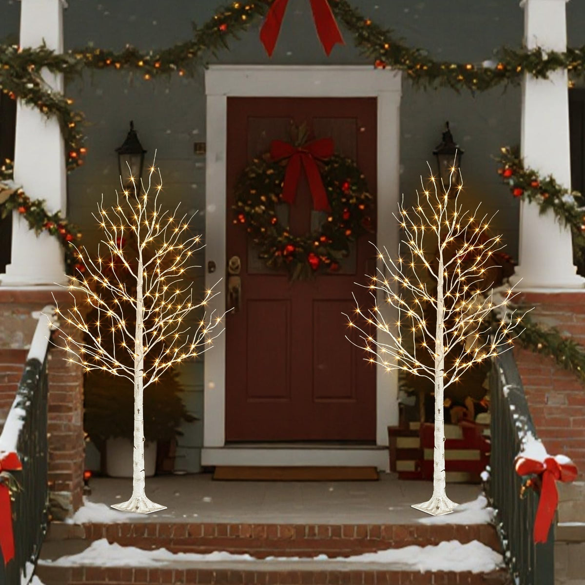 6ft Lighted Birch Tree E531