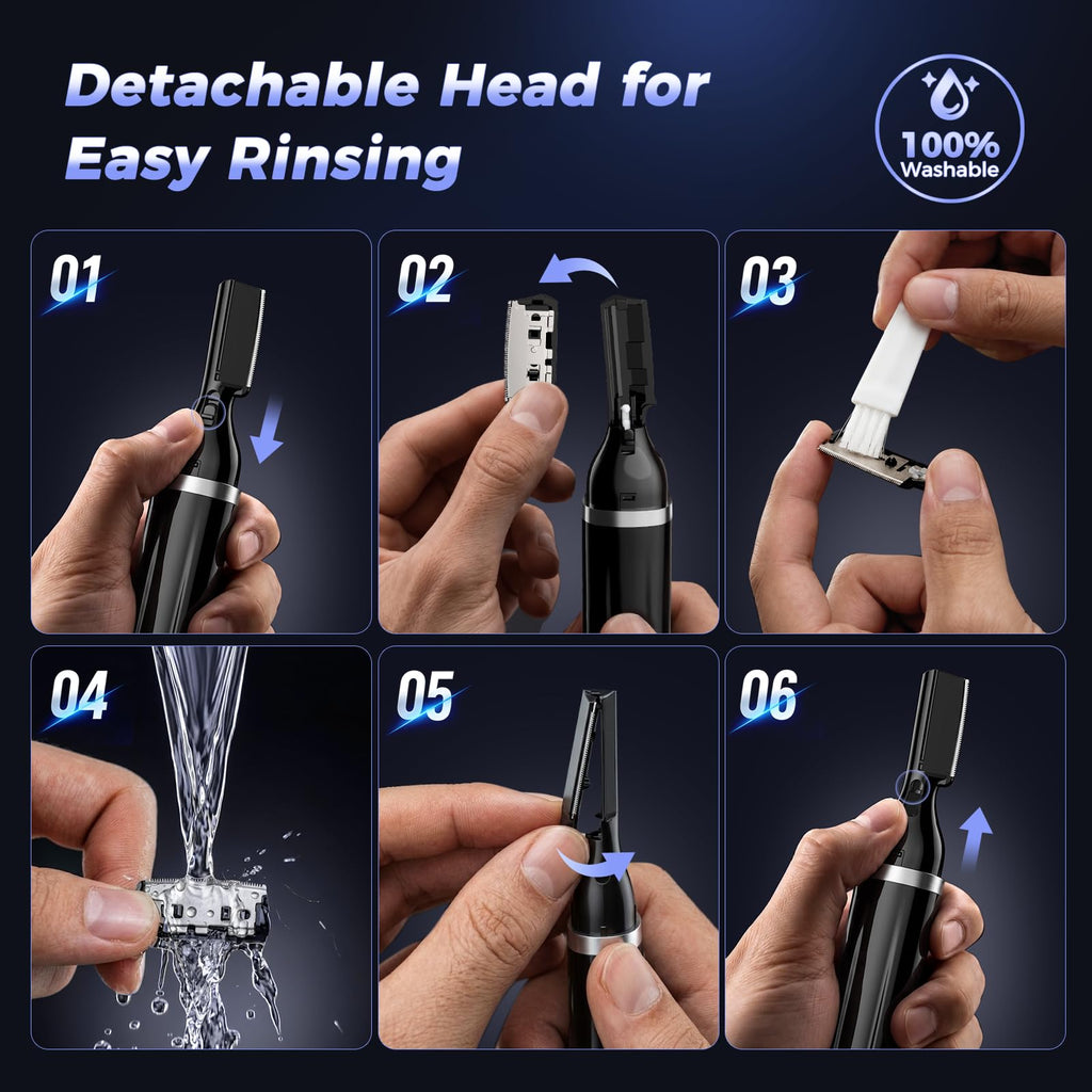 Electric Rechargeable Eyebrow Trimmer with Rinseable Blade Y925457