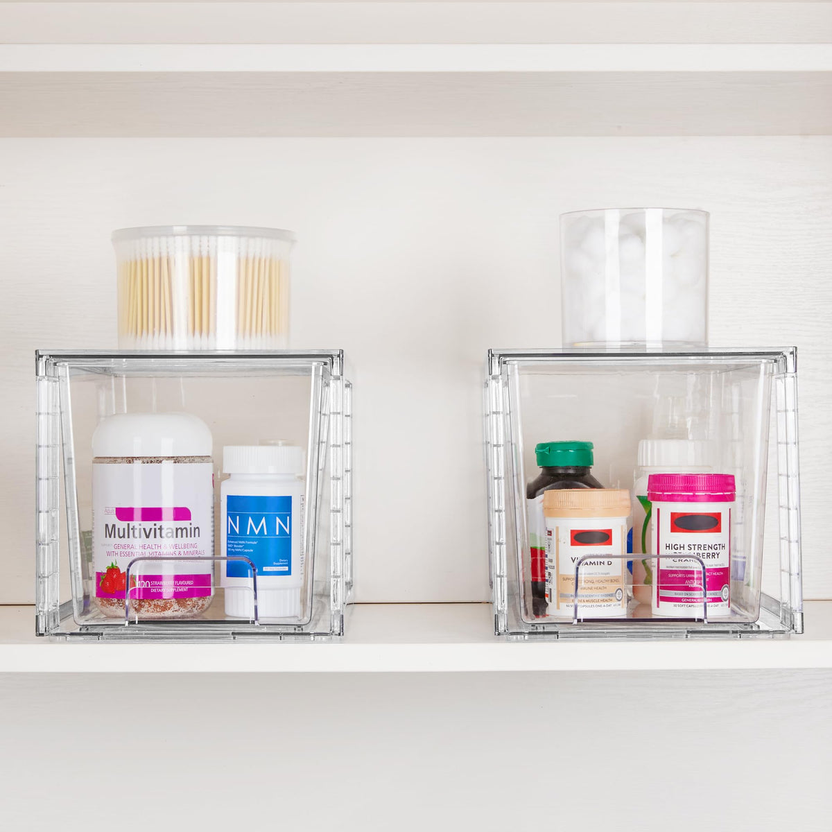 4 Pack Large Stackable Clear Storage Drawers M959421