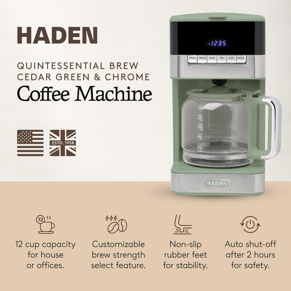 12 Cup Programmable Drip Coffee Maker P6247