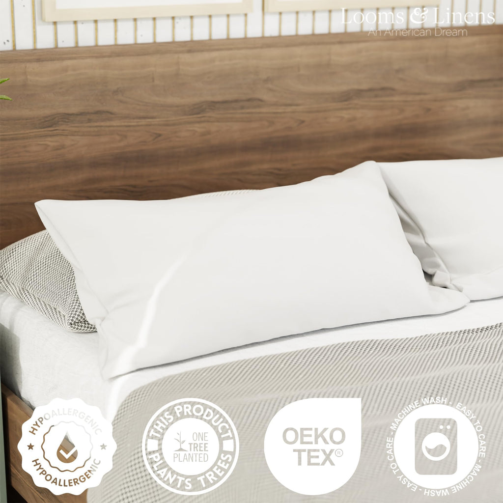 King Size Pillows Set of 2 20 x 36 Hypoallergenic Down Alternative Pillow Inserts A651109