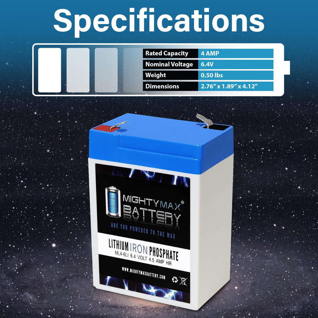 6V 4.5AH Lithium Replacement Battery W872235