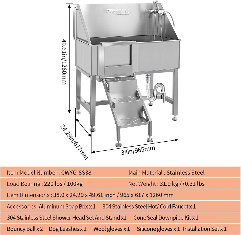 Stainless Steel Dog Grooming Station Q750895