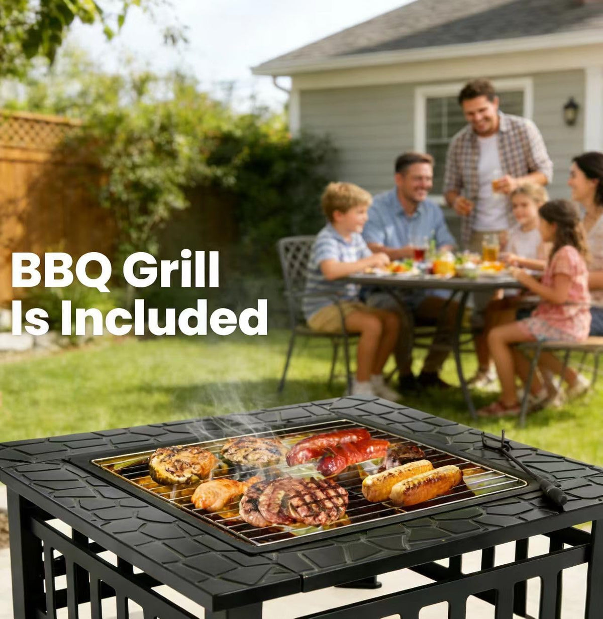 32 inch Outdoor Fire Pit with Grill O970
