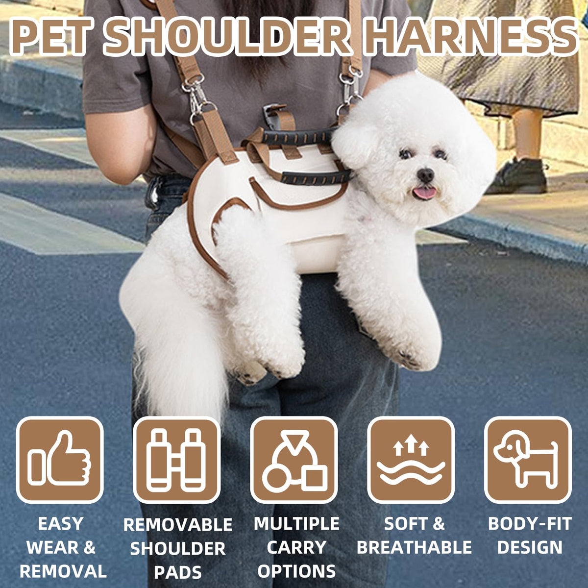 Breathable Detachable Dog Carrier Backpack with Adjustable Straps Z6974
