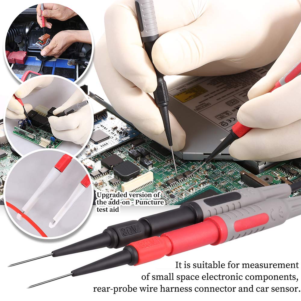 25-Piece Multimeter Leads Kit with Probes, Alligator Clips, Test Hooks and Back Probe Pins E59709