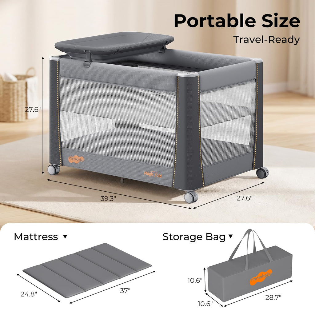3-in-1 Pack and Play with Bassinet & Changing Table E509
