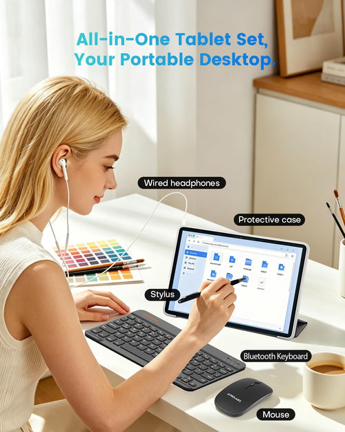 10.1" Android 2-in-1 Tablet Bundle with Keyboard Mouse Case H1207
