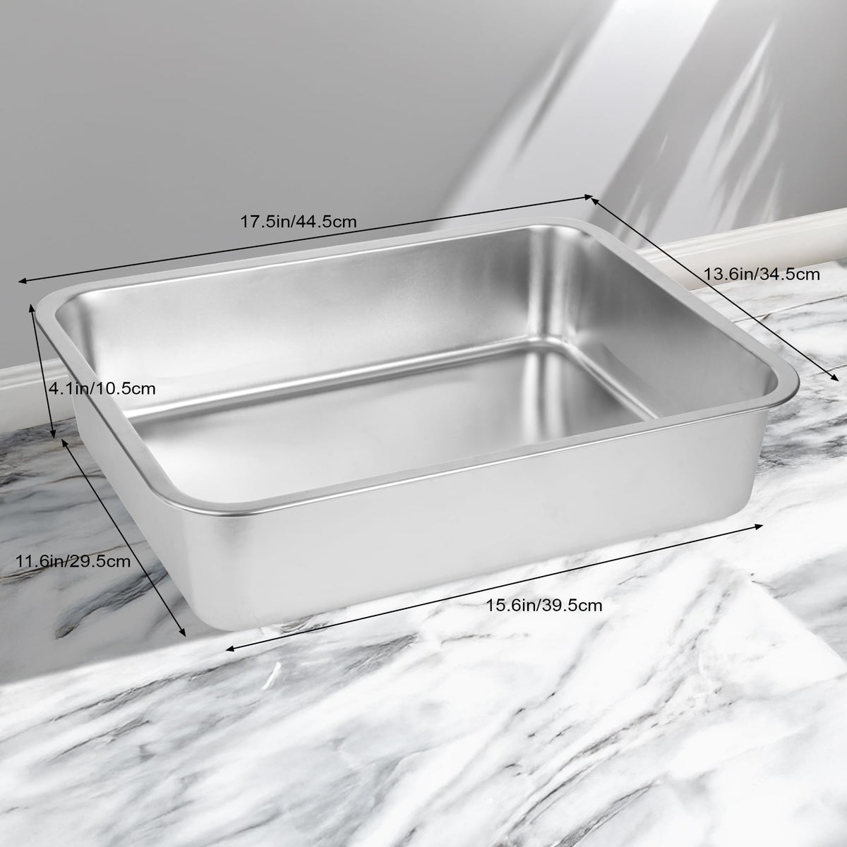 Large Stainless Steel Cat Litter Box A3168