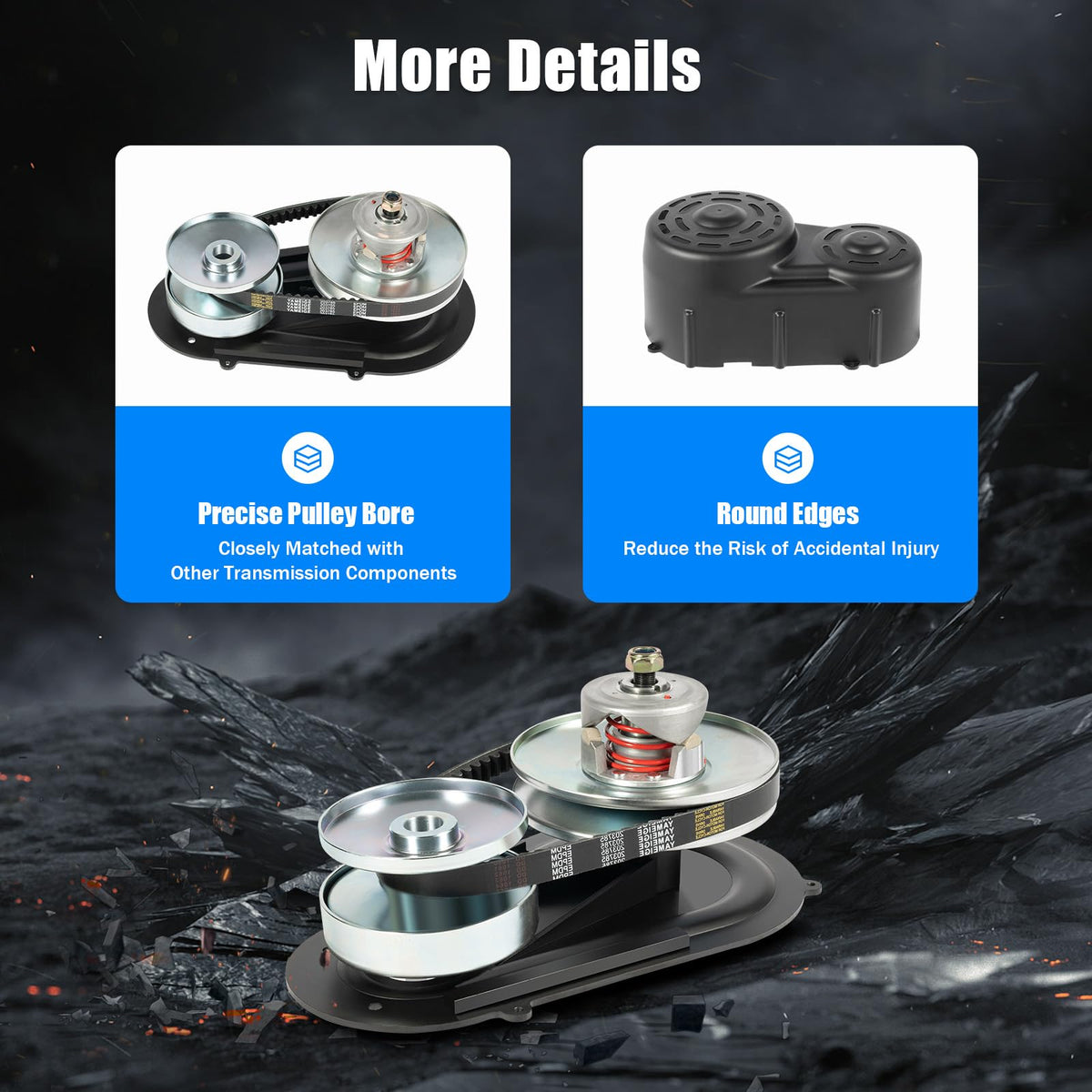 40 Series Torque Converter Kit, 3/4 Inch Driver 10 Tooth and 12 Tooth Chain Drive L788