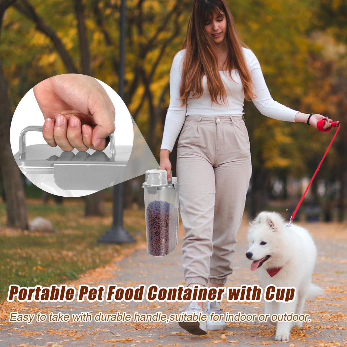2 Pack Airtight Pet Food Storage Containers with Spout V159