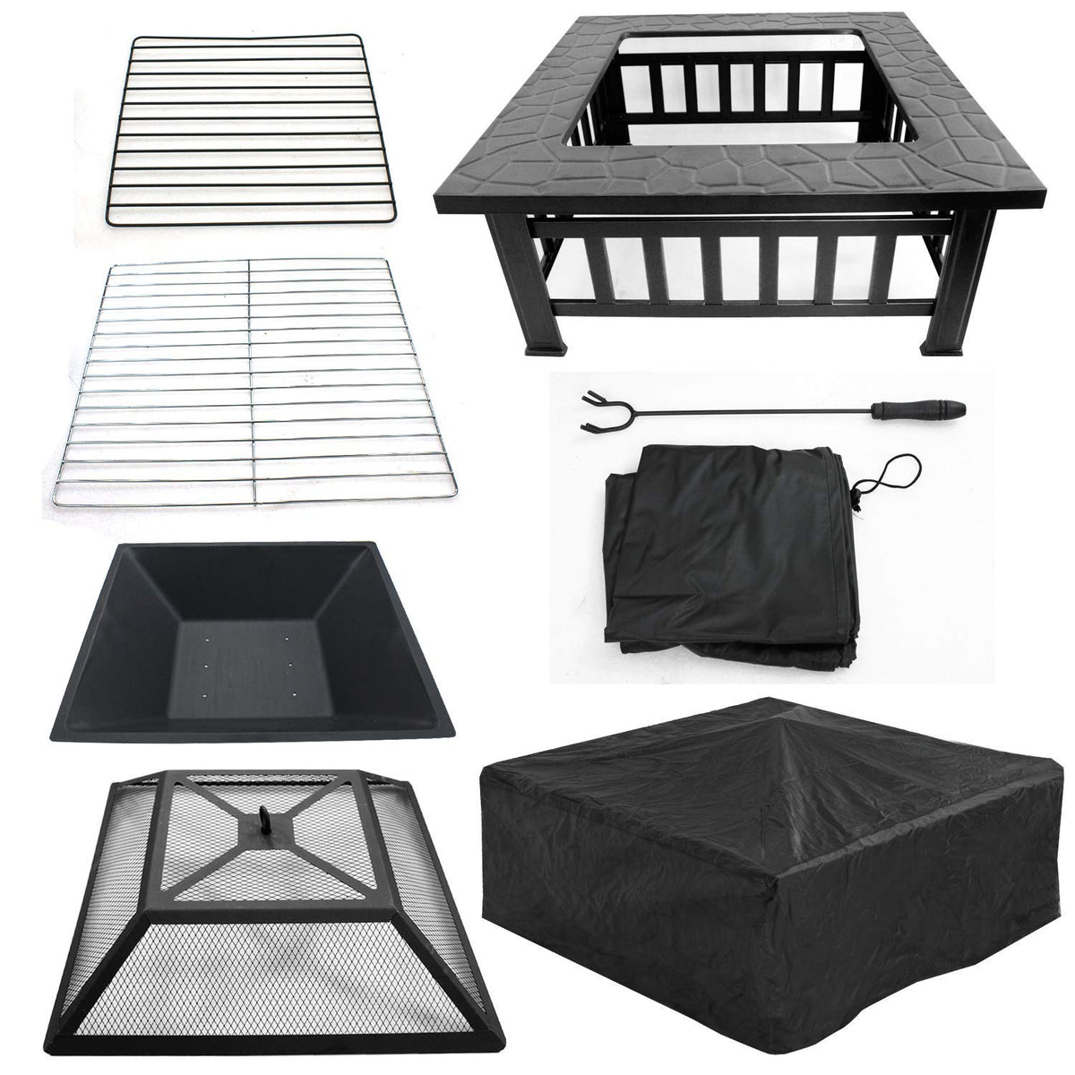 32 inch Outdoor Fire Pit with Grill O970