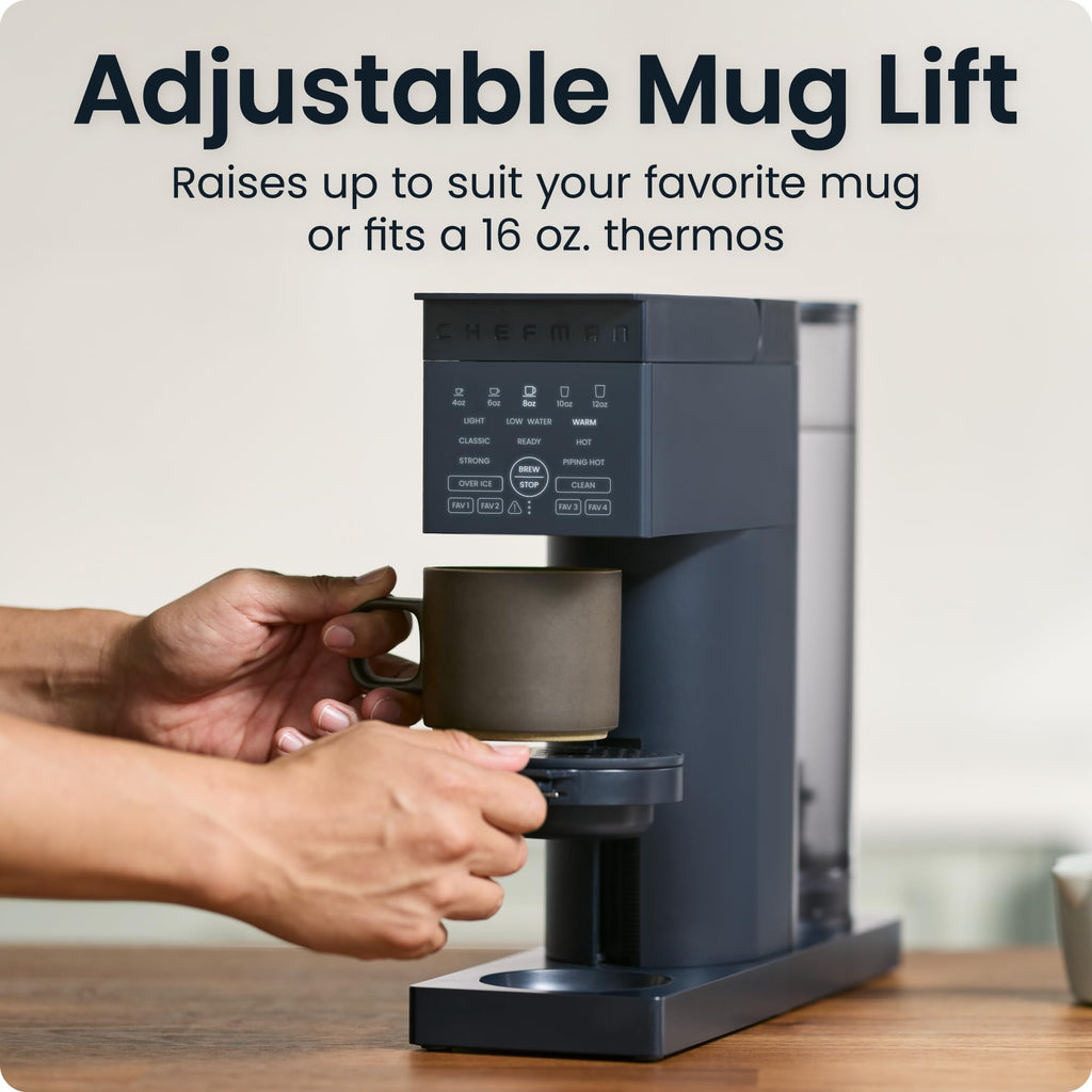 Single Serve Coffee Maker with Brew Strength Settings, 45 oz Removable Water Reservoir T767965