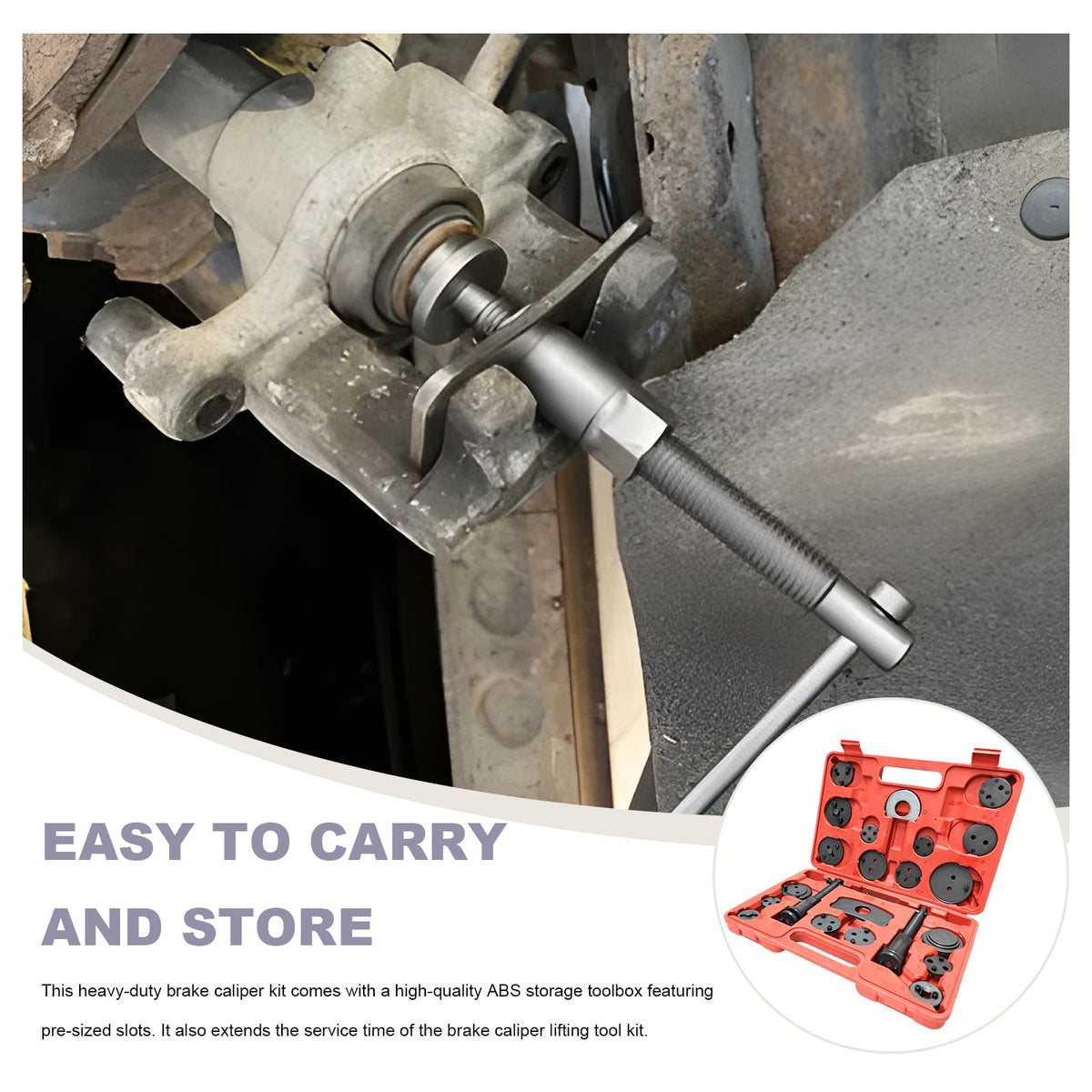 Brake Caliper Wind Back Tool Set with Disc Adapters F121