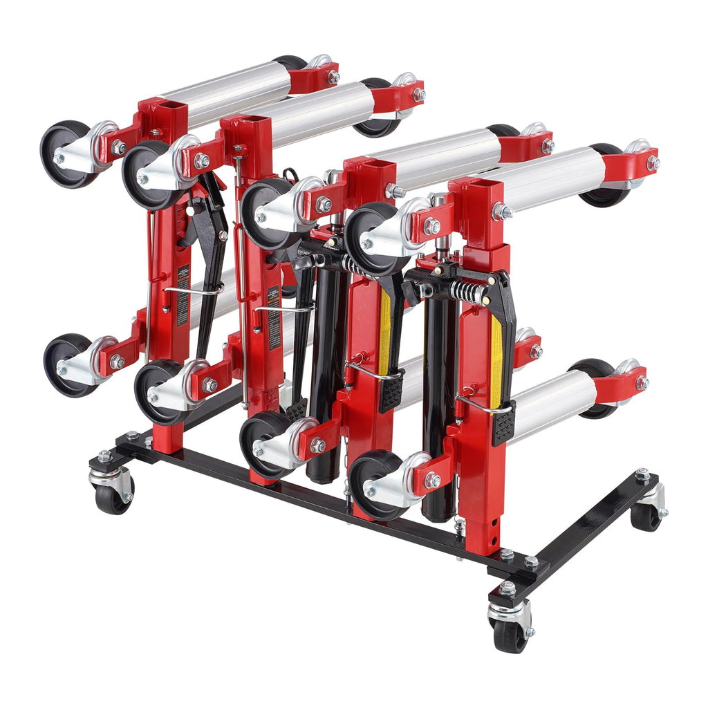 Car Dolly Rack with 360° Rotatable Wheels, 4-Dolly Capacity V147798