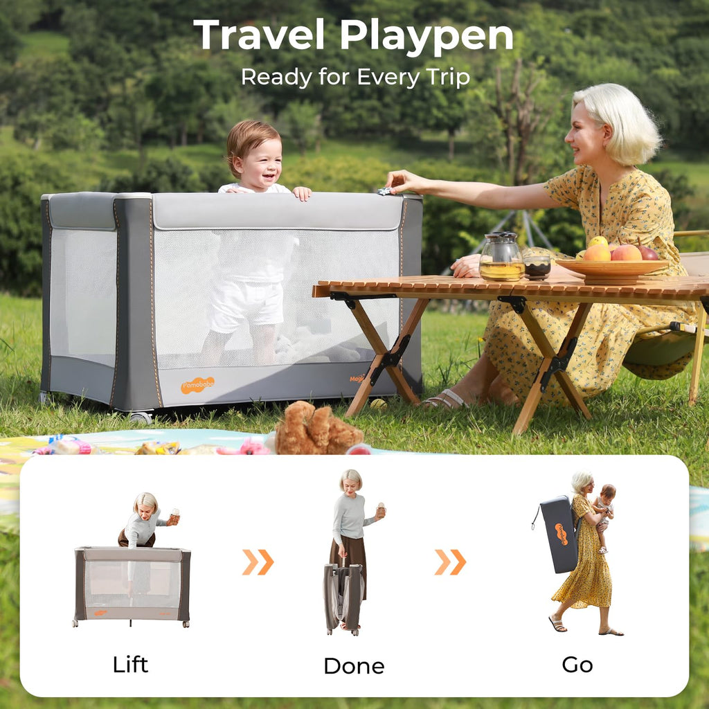 3-in-1 Pack and Play with Bassinet & Changing Table E509