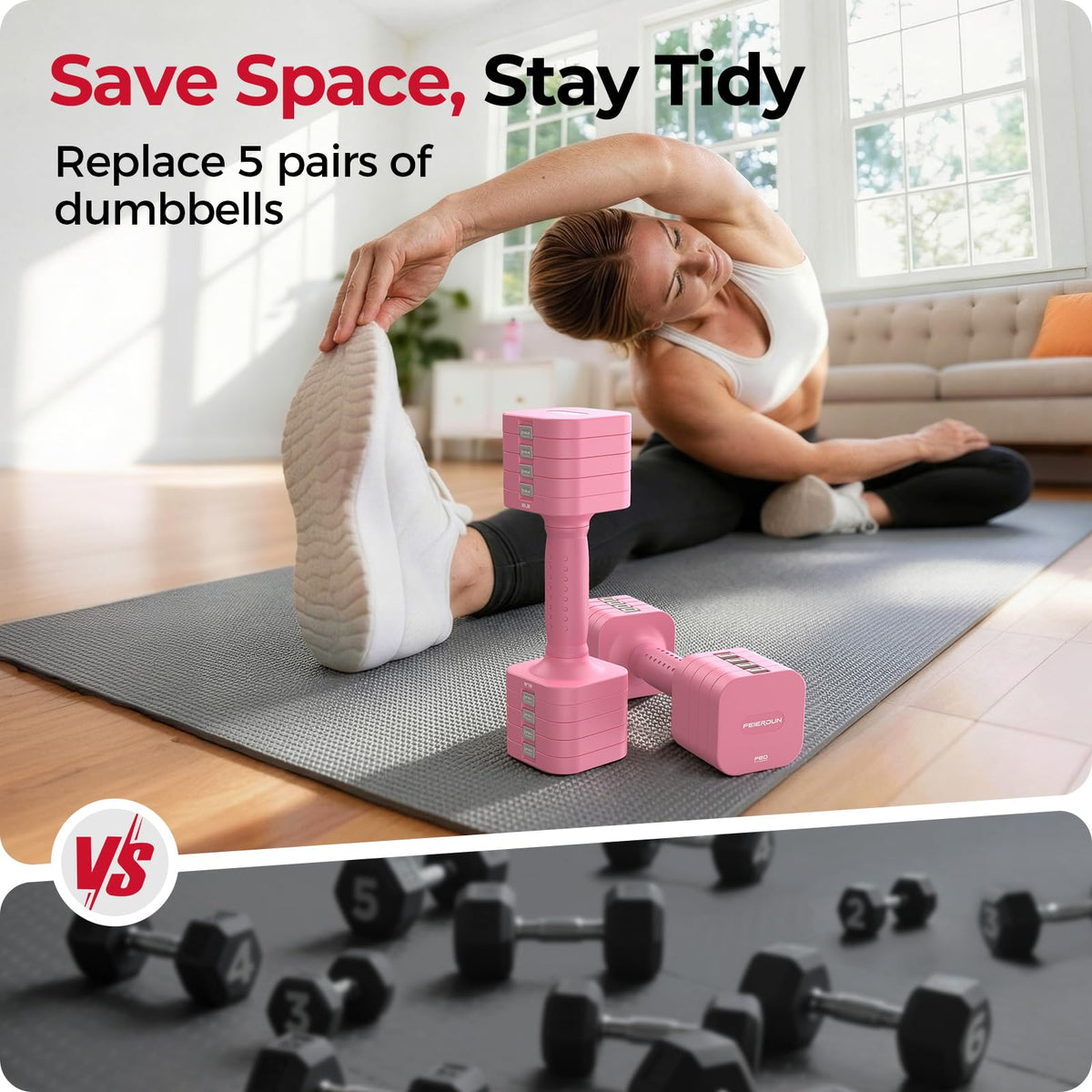 5-in-1 Adjustable Dumbbell Set X975690