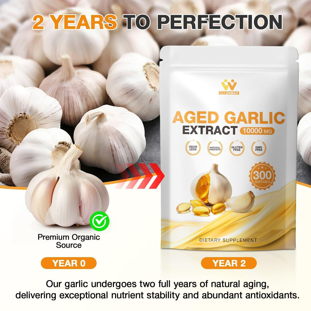 Odorless Garlic Extract Softgels 10000mg 300 Count P608516