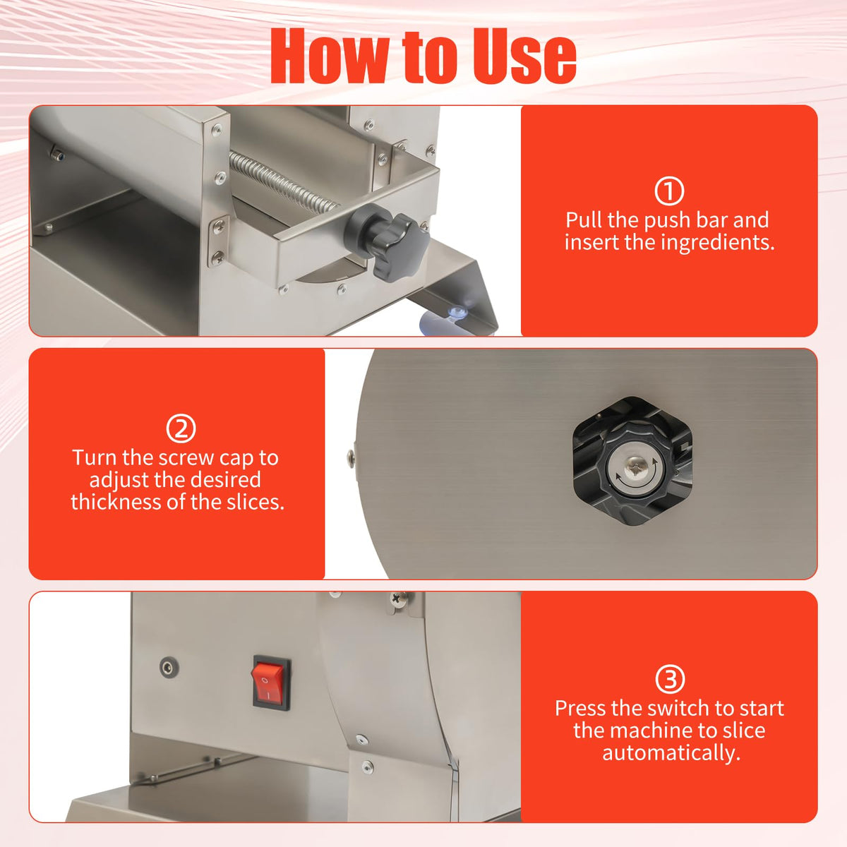 Electric Vegetable Slicer 2 IN 1 0-12mm Thickness Adjustable U360039