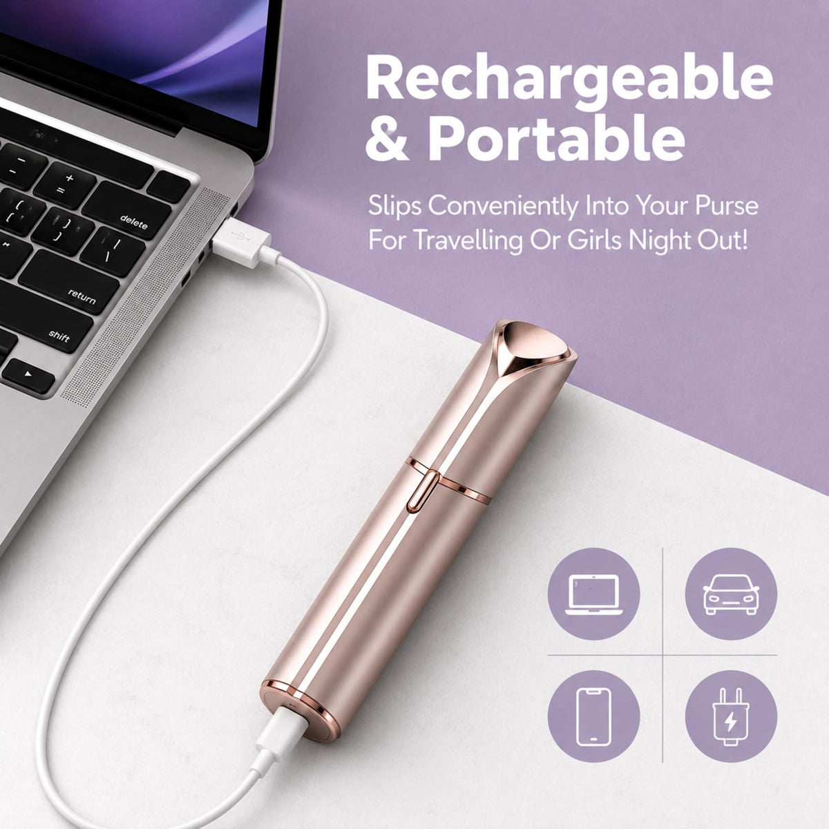 Facial Hair Remover Mini Portable Electric Razor Shaver A47064