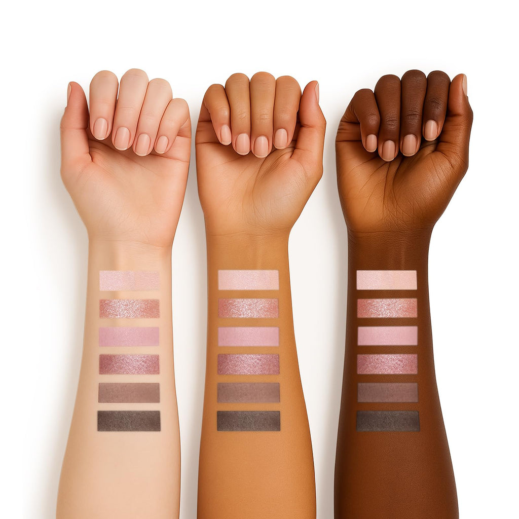 6-Color Matte and Shimmer Eyeshadow Palette with Brush A295130