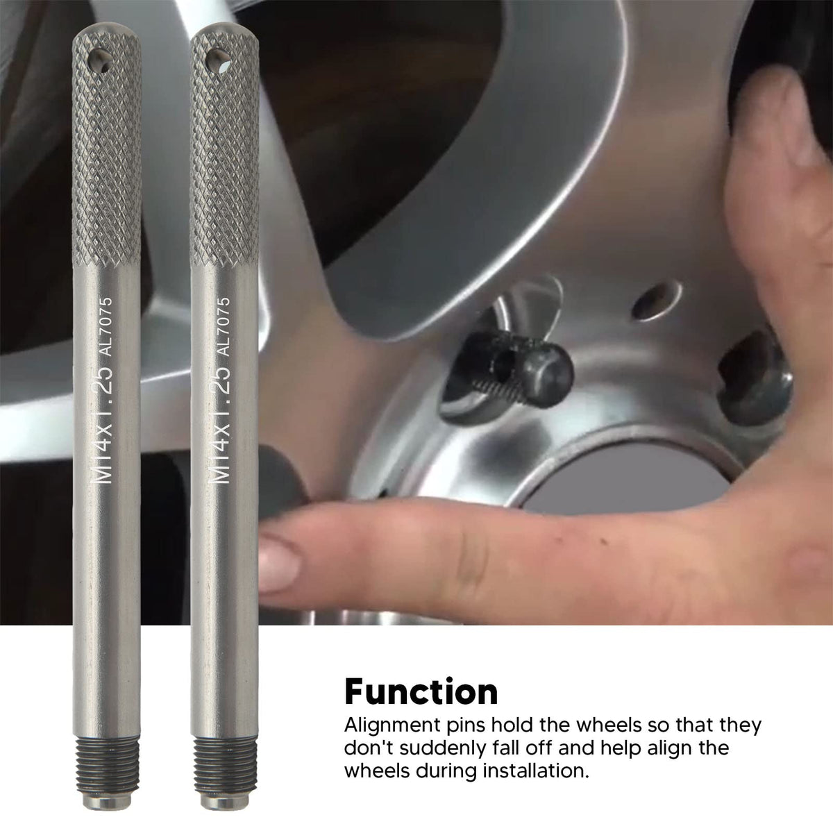 2Pcs Aluminum Alloy Wheel Alignment Pin Set M14*1.25 V464047