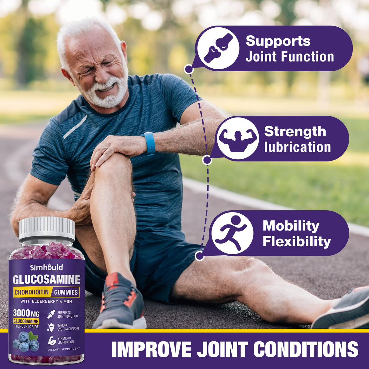 Glucosamine Chondroitin Gummies with MSM & Elderberry A640032